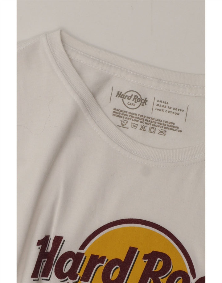 HARD ROCK CAFE Womens Graphic T-Shirt Top UK 10 Small White