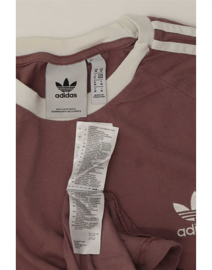 Adidas Mens T-Shirt Top Medium Purple Cotton