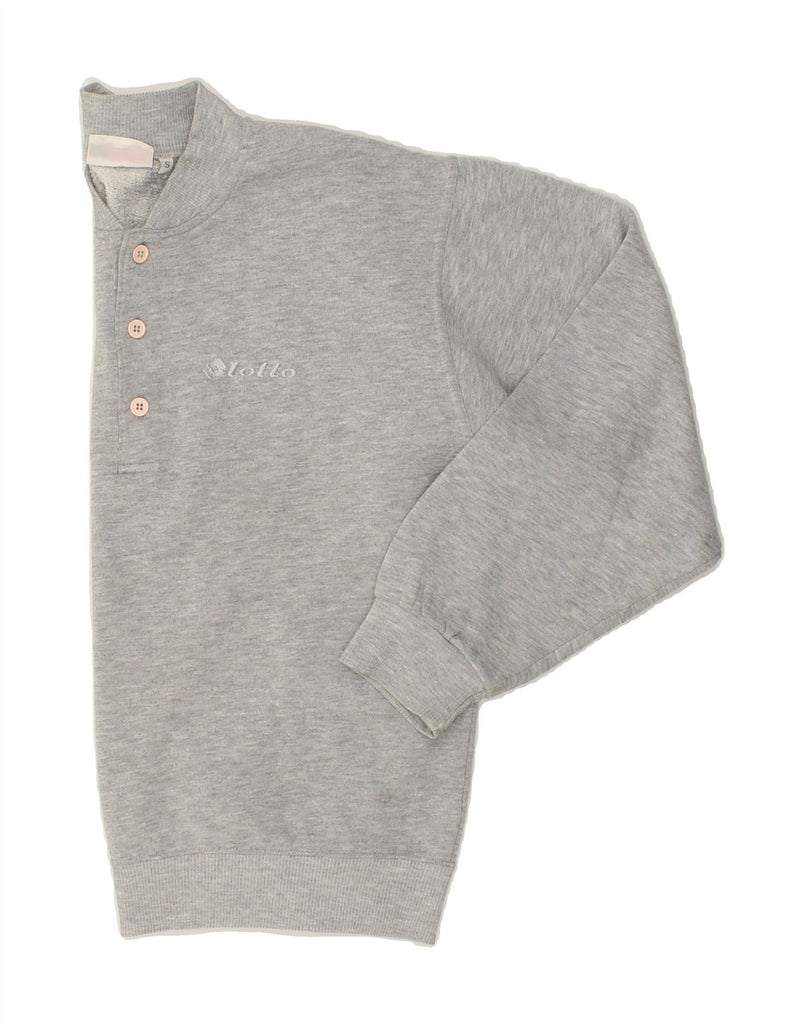 LOTTO Mens Sweatshirt Jumper Small Grey | Vintage Lotto | Thrift | Second-Hand Lotto | Used Clothing | Messina Hembry 