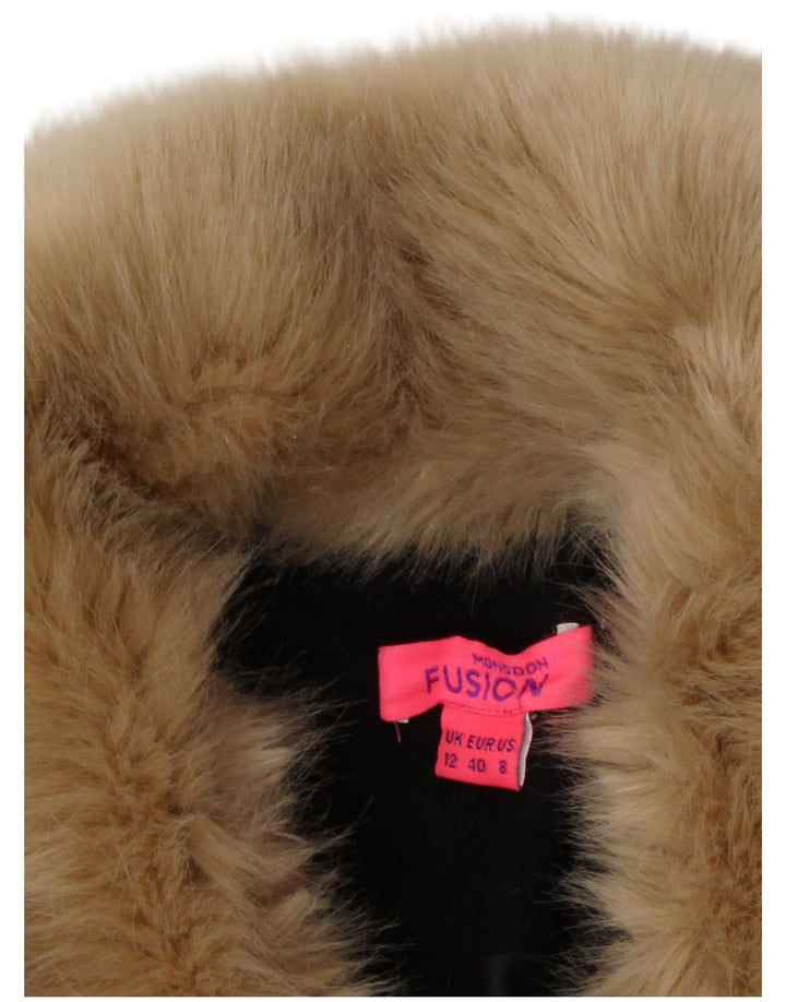 Monsoon Womens Princess Coat UK 12 Medium Black Wool