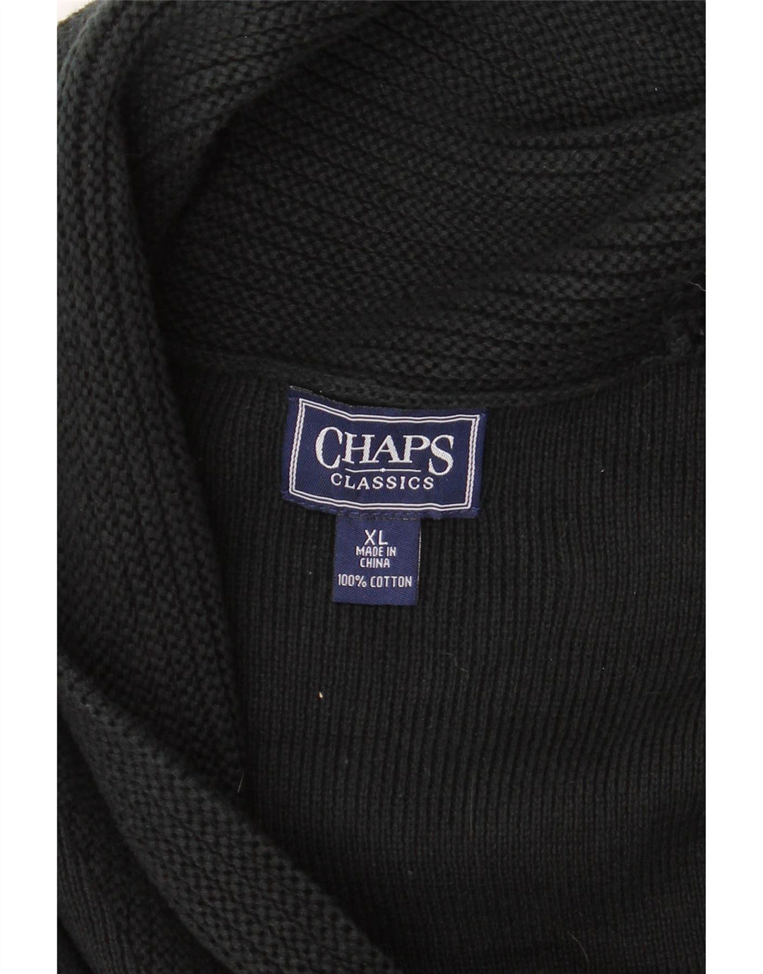 CHAPS Womens Cardigan Sweater UK 18 XL Black Cotton
