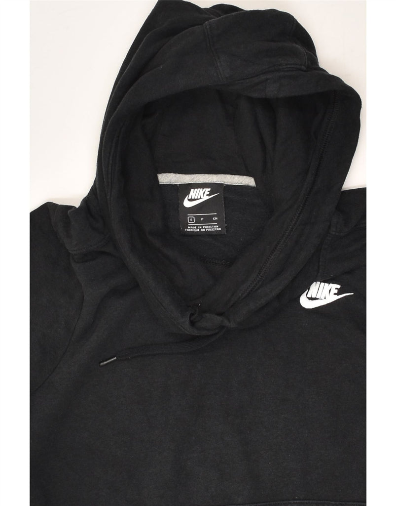 NIKE Womens Hoodie Jumper UK 10 Small Black Cotton | Vintage Nike | Thrift | Second-Hand Nike | Used Clothing | Messina Hembry 