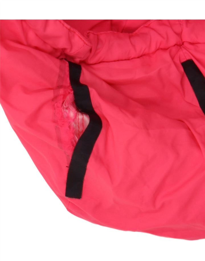 SUPERDRY Womens Hooded Padded Jacket UK 10 Small Pink Nylon