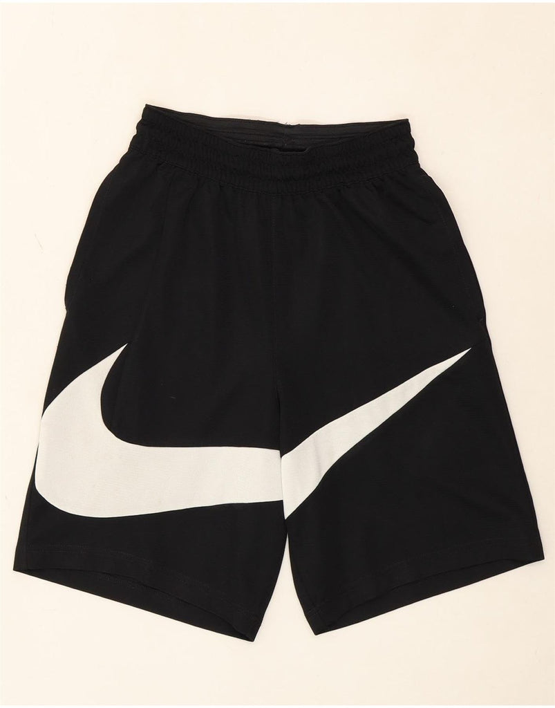 NIKE Mens Dri Fit Graphic Sport Shorts XS Black Polyester Vintage Nike and Second-Hand Nike from Messina Hembry 