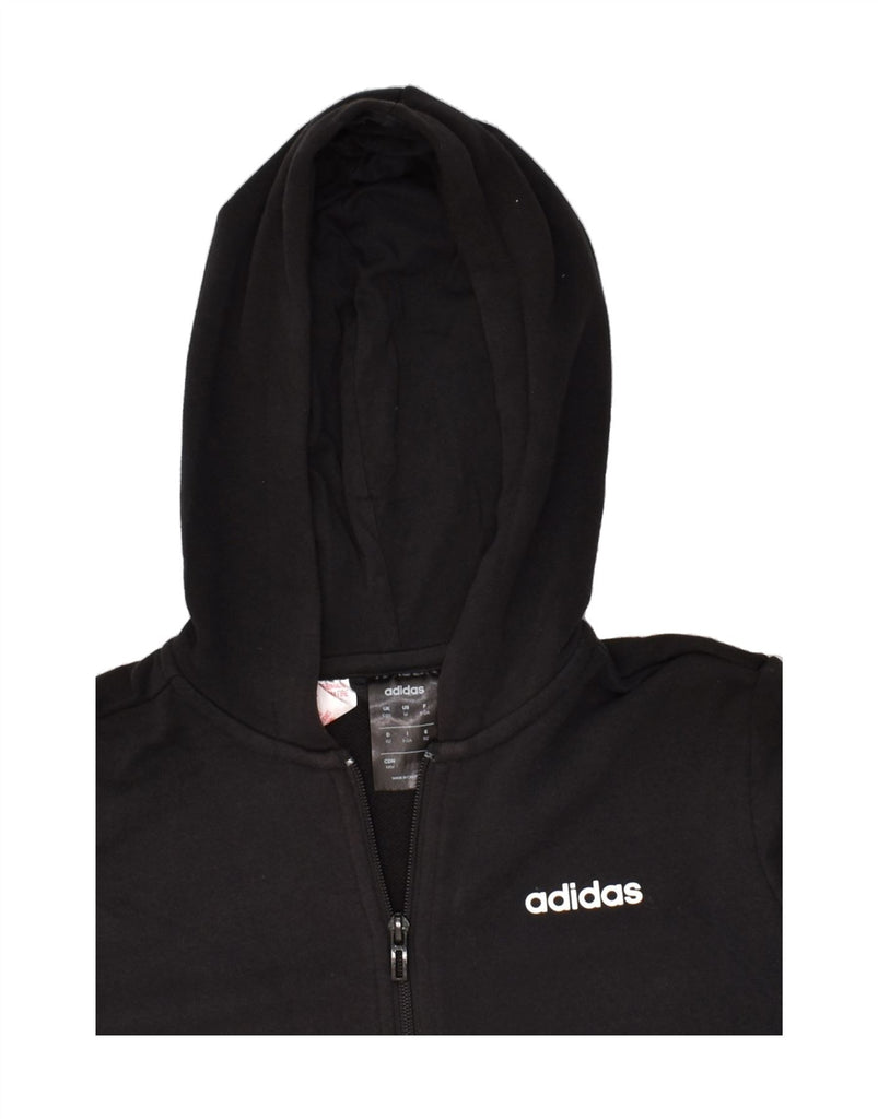 ADIDAS Boys Zip Hoodie Sweater 11-12 Years Black Cotton | Vintage Adidas | Thrift | Second-Hand Adidas | Used Clothing | Messina Hembry 