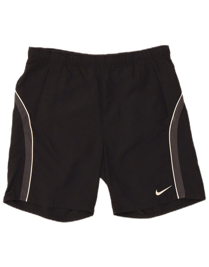 NIKE Mens Graphic Sport Shorts Small  Black Nylon