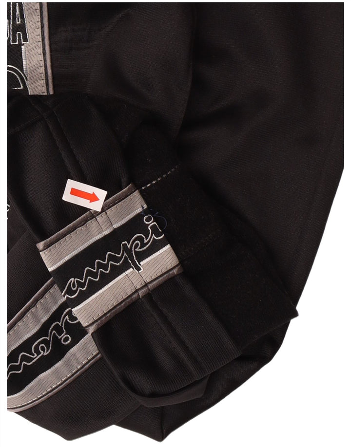 CHAMPION Mens Graphic Tracksuit Trousers Medium  Black Polyester