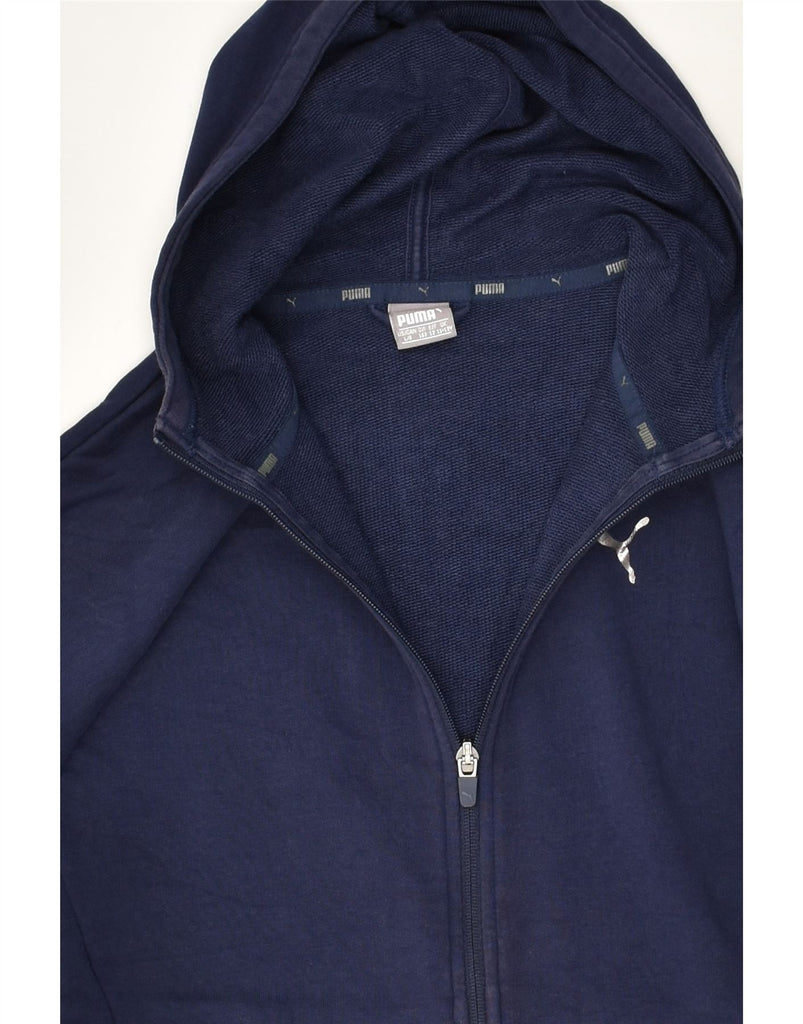 PUMA Girls Zip Hoodie Sweater 11-12 Years Navy Blue | Vintage Puma | Thrift | Second-Hand Puma | Used Clothing | Messina Hembry 