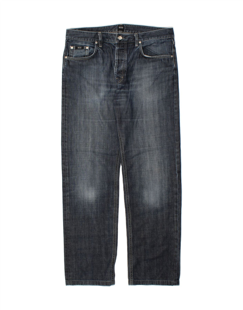 HUGO BOSS Mens Straight Jeans W36 L32 Blue Cotton | Vintage Hugo Boss | Thrift | Second-Hand Hugo Boss | Used Clothing | Messina Hembry 