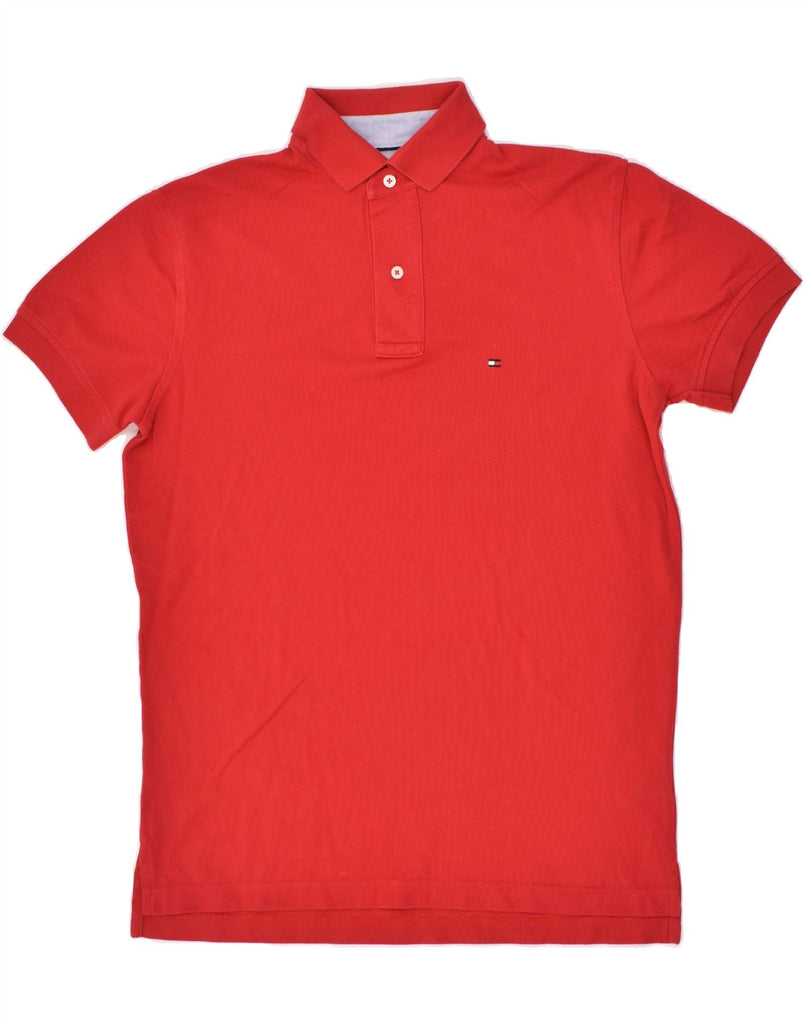 TOMMY HILFIGER Mens Polo Shirt Small Red Cotton | Vintage Tommy Hilfiger | Thrift | Second-Hand Tommy Hilfiger | Used Clothing | Messina Hembry 