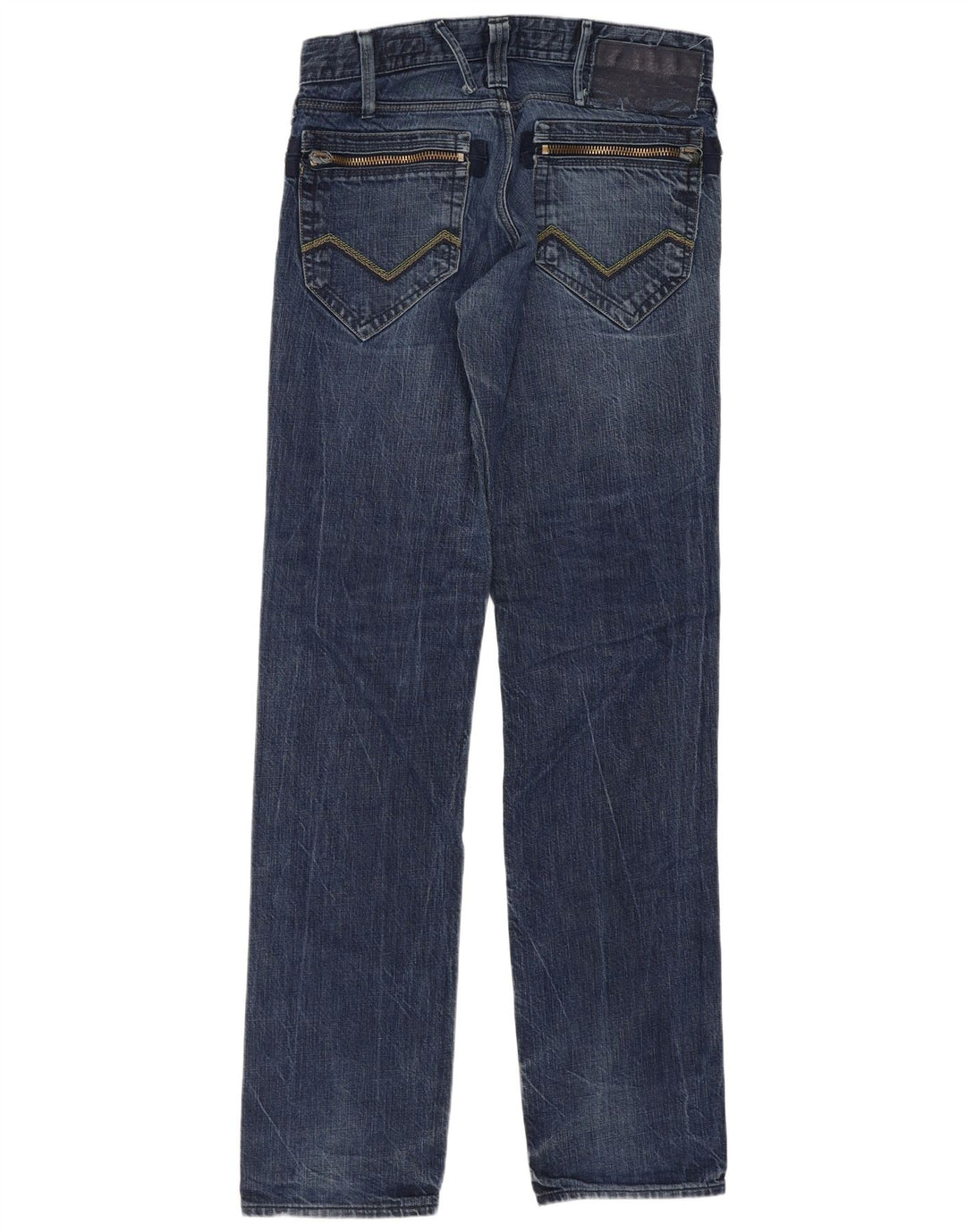 Energe Womens Liam Straight Jeans W31 L36 Blue Cotton