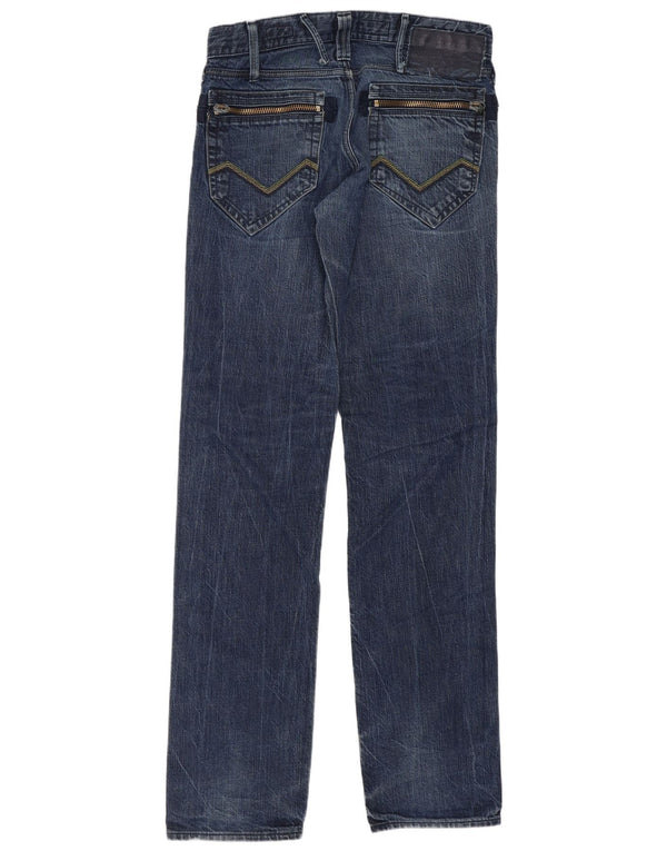 Energe Womens Liam Straight Jeans W31 L36 Blue Cotton