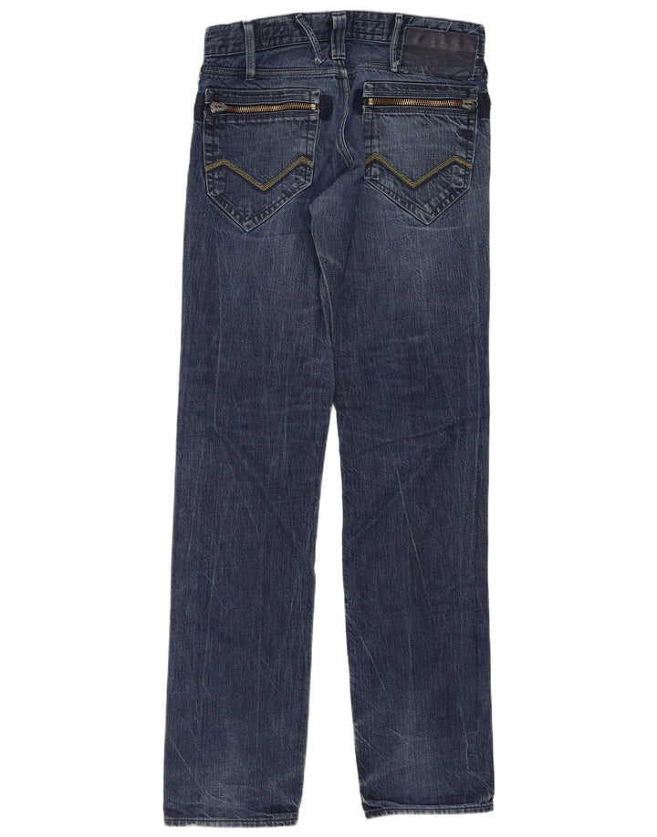 Energe Womens Liam Straight Jeans W31 L36 Blue Cotton