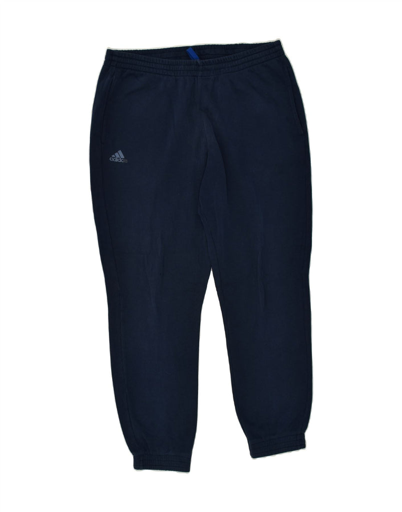 ADIDAS Mens Tracksuit Trousers Joggers Medium Navy Blue Cotton | Vintage Adidas | Thrift | Second-Hand Adidas | Used Clothing | Messina Hembry 