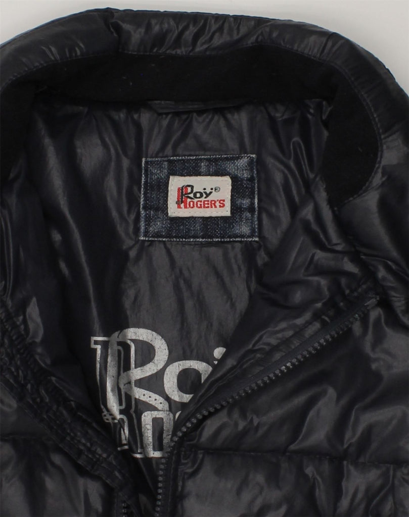 ROY ROGERS Boys Padded Jacket 9-10 Years Navy Blue Nylon | Vintage Roy Rogers | Thrift | Second-Hand Roy Rogers | Used Clothing | Messina Hembry 