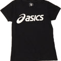 ASICS Womens Graphic T-Shirt Top UK 14 Large Black Vintage Asics and Second-Hand Asics from Messina Hembry 