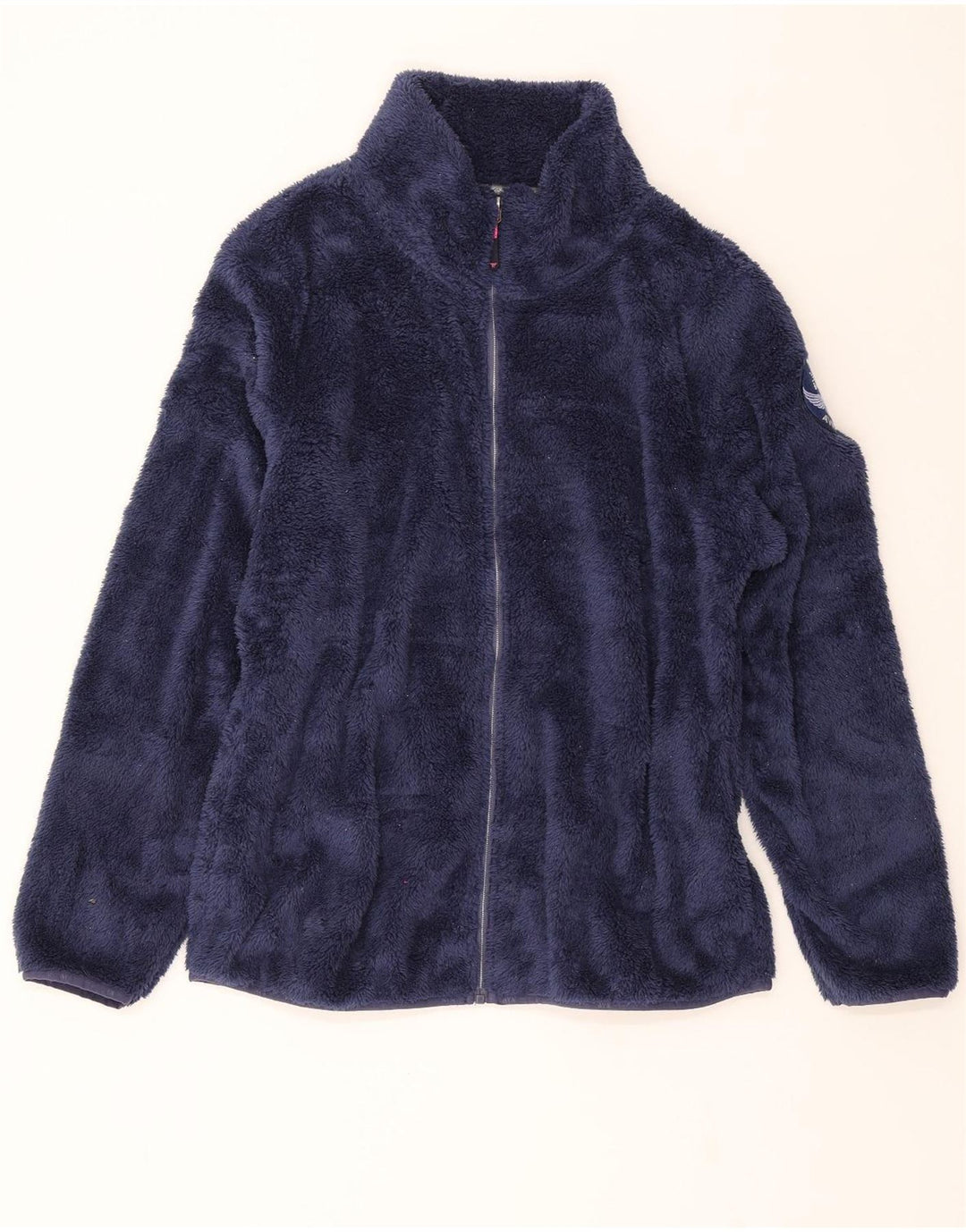 AVIREX Womens Fleece Jacket UK 14 Medium Navy Blue Polyester Vintage Avirex and Second-Hand Avirex from Messina Hembry 
