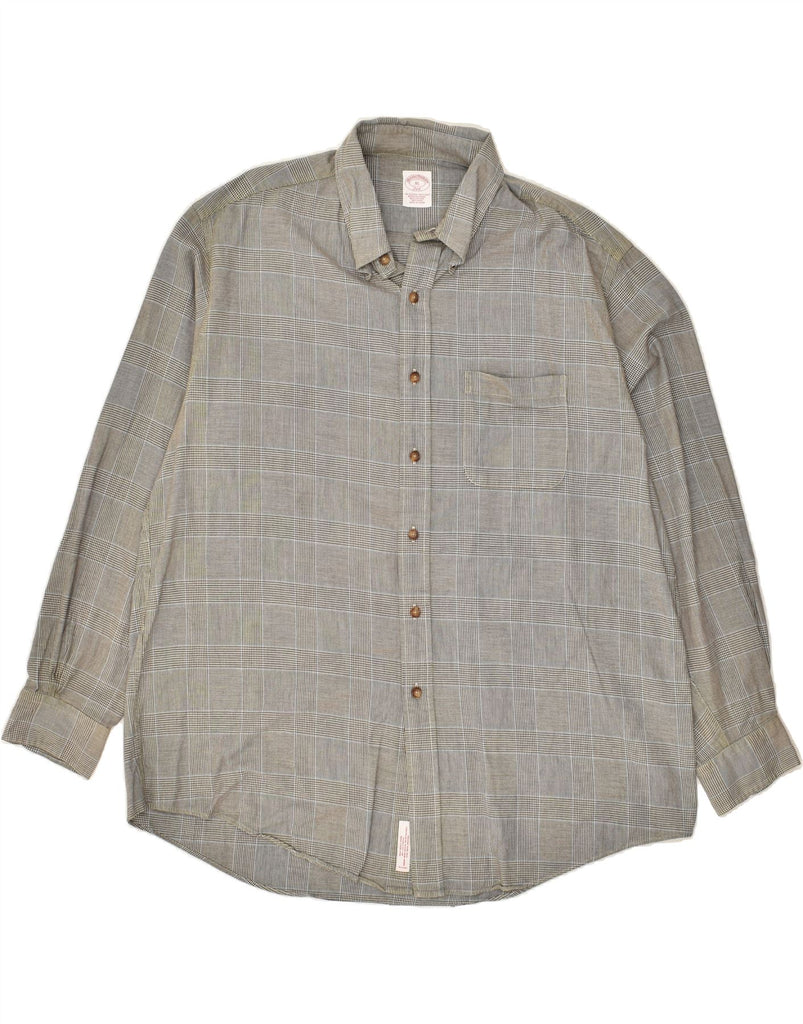 BROOKSFIELD Mens Shirt XL Grey Check Cotton | Vintage Brooksfield | Thrift | Second-Hand Brooksfield | Used Clothing | Messina Hembry 