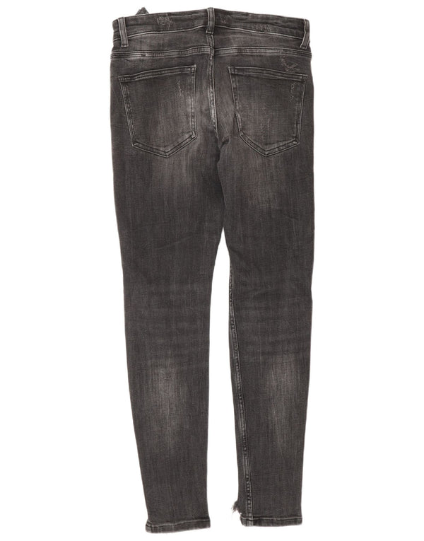 Zara Mens Distressed Skinny Jeans EU 40 Medium W31 L30 Grey Cotton