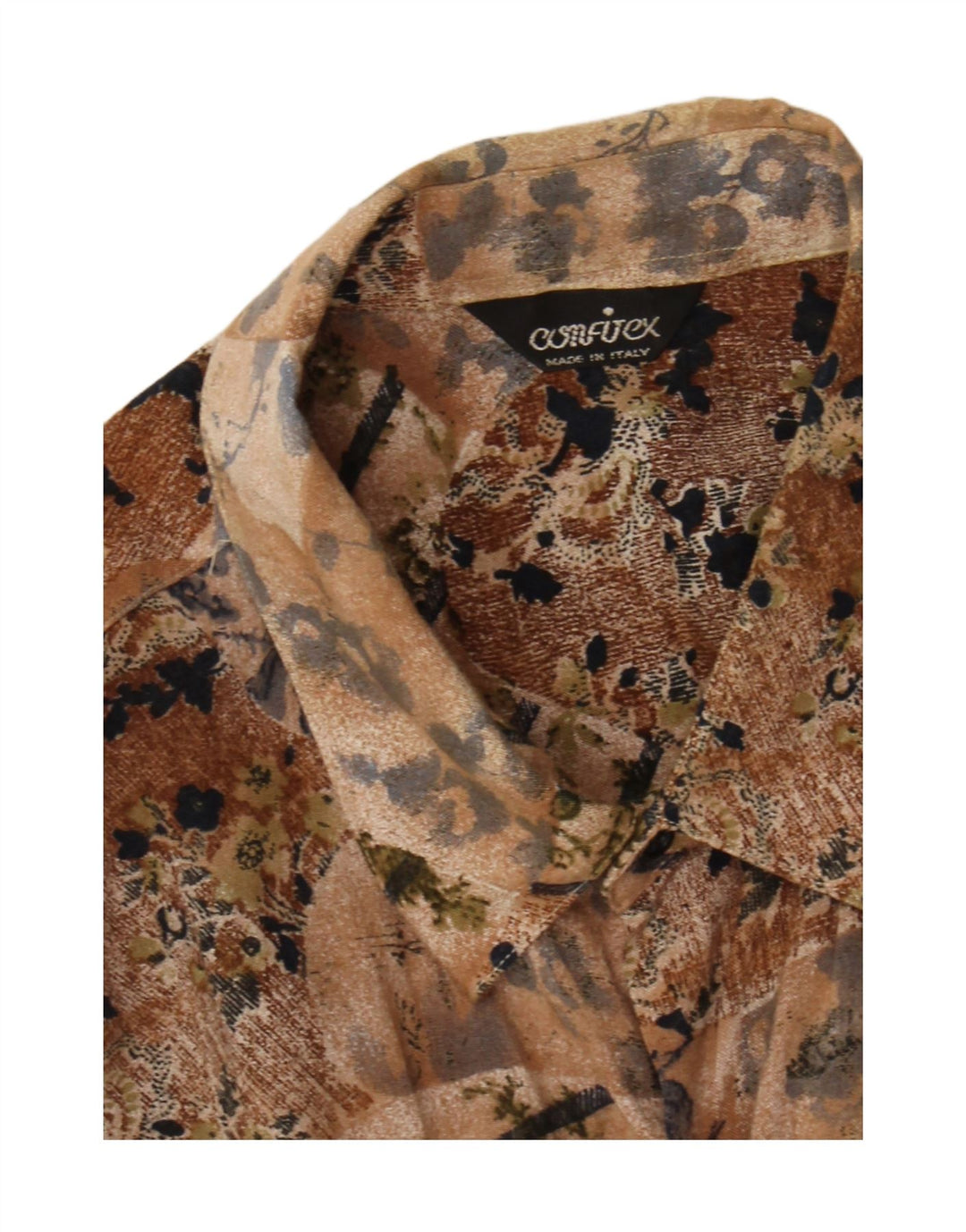 VINTAGE Mens Shirt XL Multicoloured Floral Vintage Vintage and Second-Hand Vintage from Messina Hembry 