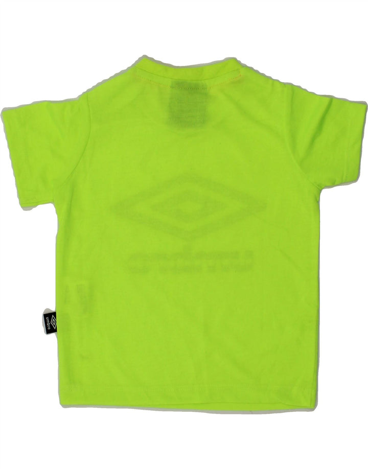 UMBRO Baby Boys Graphic T-Shirt Top 3-6 Months Green Polyester Vintage Umbro and Second-Hand Umbro from Messina Hembry 