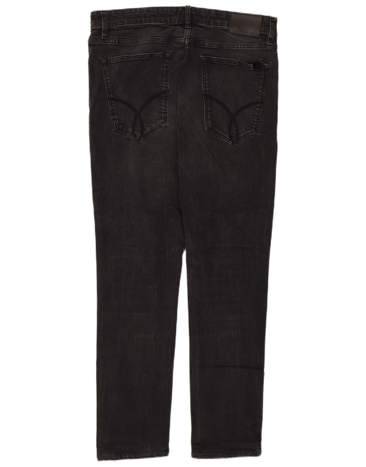 Calvin Klein Mens Tapered Jeans W33 L29 Grey Cotton