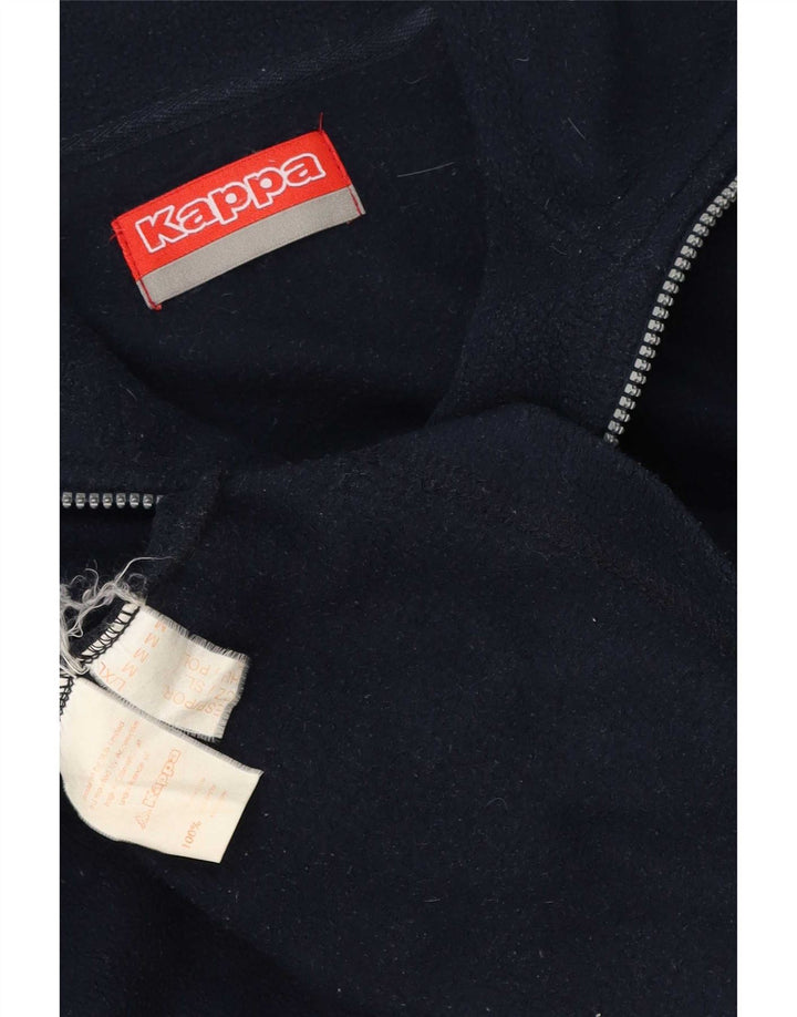 Kappa Mens Zip Neck Fleece Jumper Medium Navy Blue Polyester