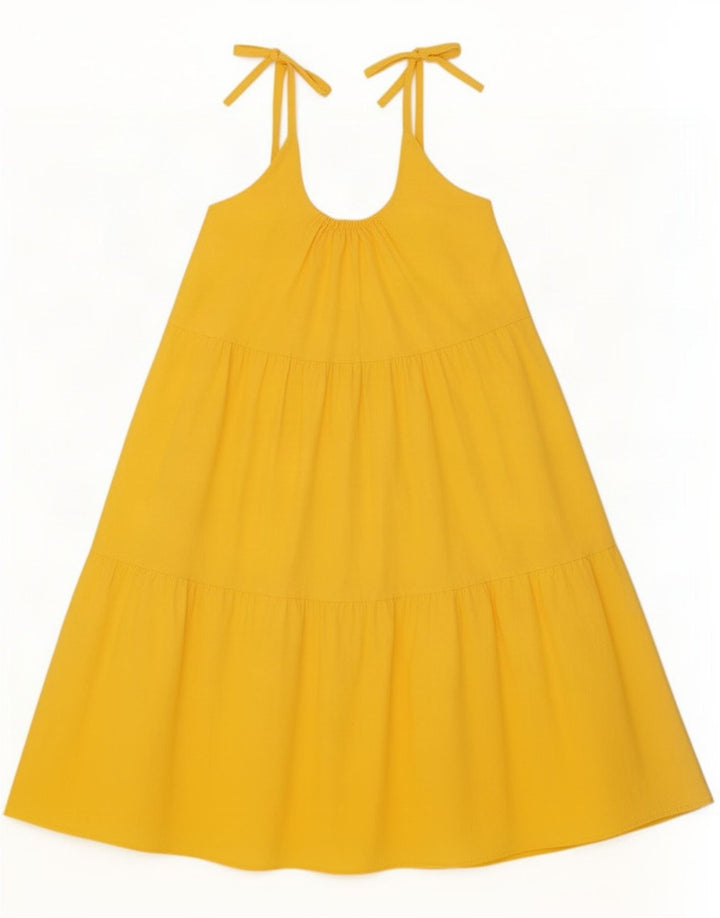 Vintage Womens Sundress UK 12 Medium Yellow