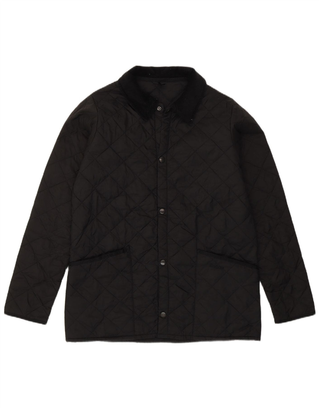 Barbour Boys Quilted Quilted Jacket 12-13 Years XL Black Polyester