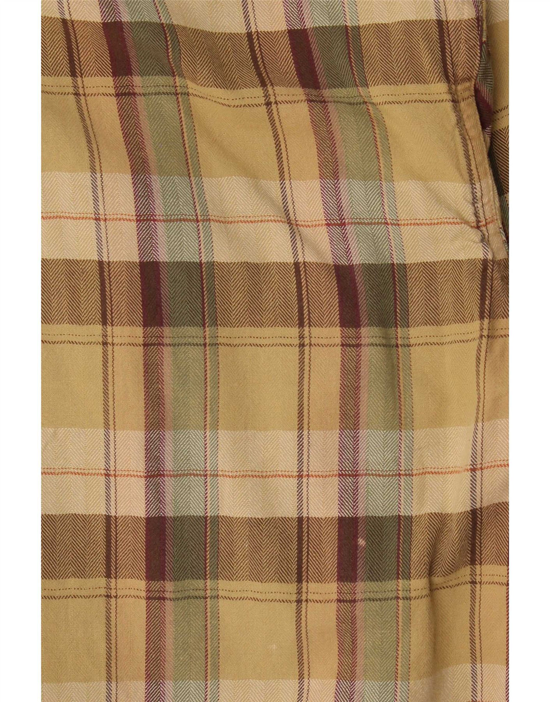 Camel Active Mens Flannel Shirt Large Beige Check