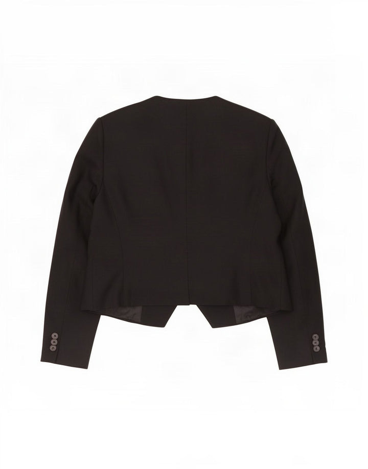 Zara Womens 1 Button Blazer Jacket UK 18 XL Black Viscose