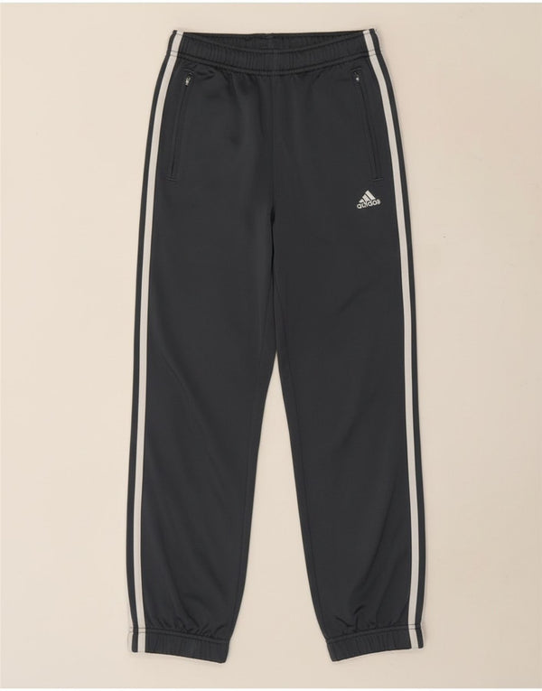 Adidas Boys Tracksuit Trousers Joggers 11-12 Years  Grey Polyester