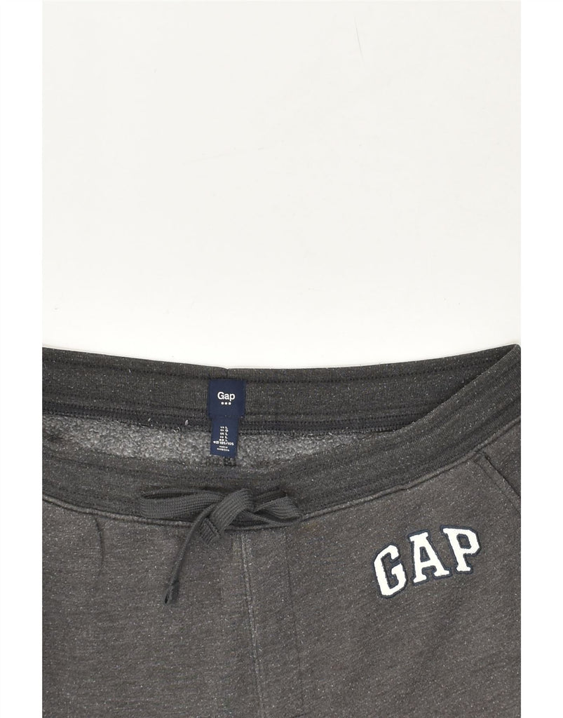 GAP Mens Graphic Tracksuit Trousers Joggers Large Grey Cotton | Vintage Gap | Thrift | Second-Hand Gap | Used Clothing | Messina Hembry 