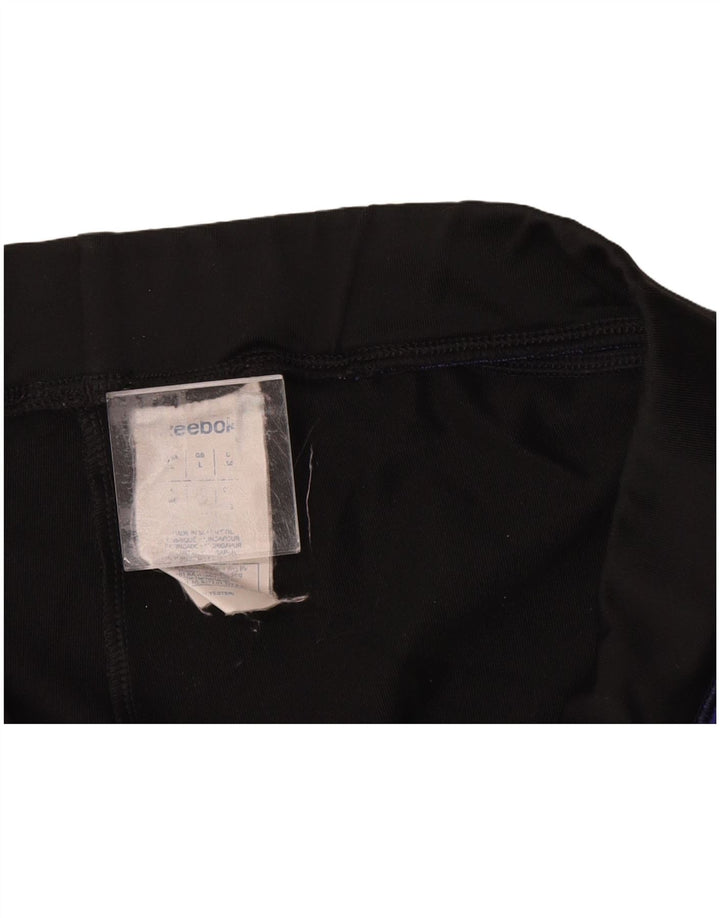 REEBOK Womens Tracksuit Trousers UK 14 Large Black Polyester