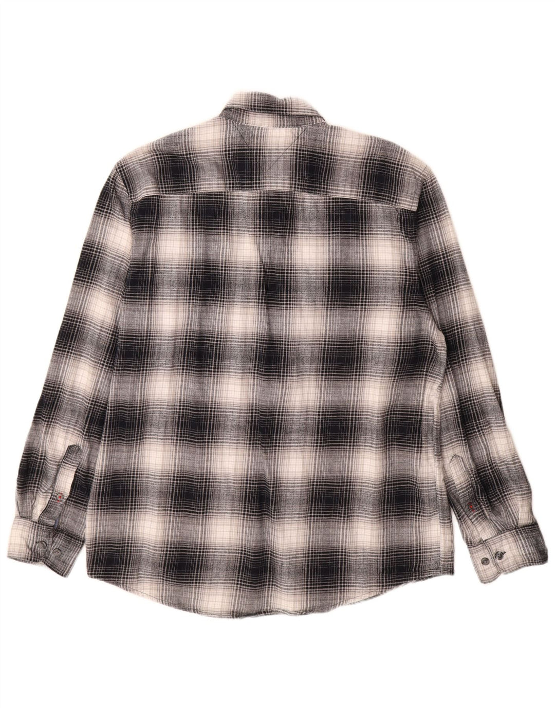 Tommy Hilfiger Mens Regular Fit Flannel Shirt XL Grey Check Cotton