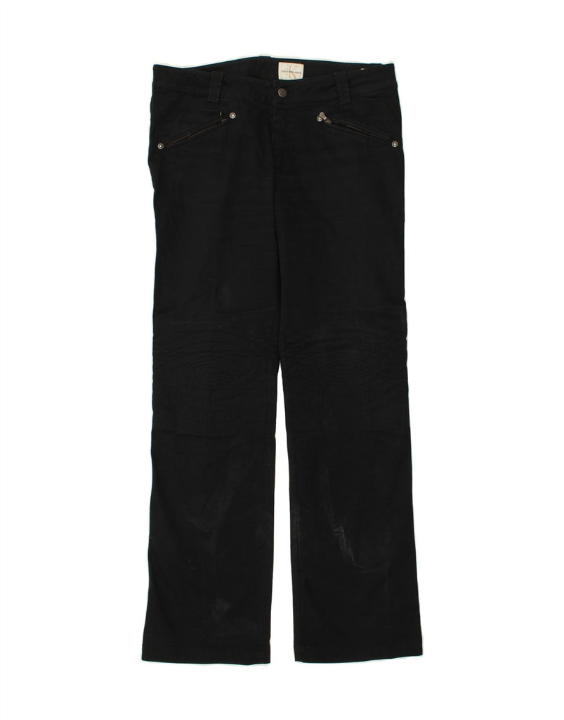 CALVIN KLEIN JEANS Womens Straight Casual Trousers W34 L33 Black Cotton | Vintage Calvin Klein Jeans | Thrift | Second-Hand Calvin Klein Jeans | Used Clothing | Messina Hembry 