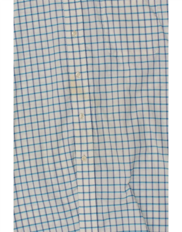 CHAPS Mens Classic Fit Shirt  Size 16 16 1/2 Large Blue Check Cotton Vintage Chaps and Second-Hand Chaps from Messina Hembry 