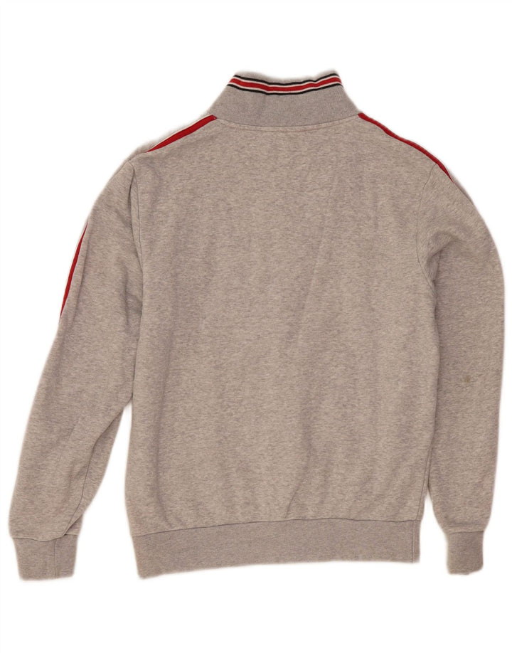 Ellesse Womens Tracksuit Top Jacket UK 10 Small Grey Flecked Cotton