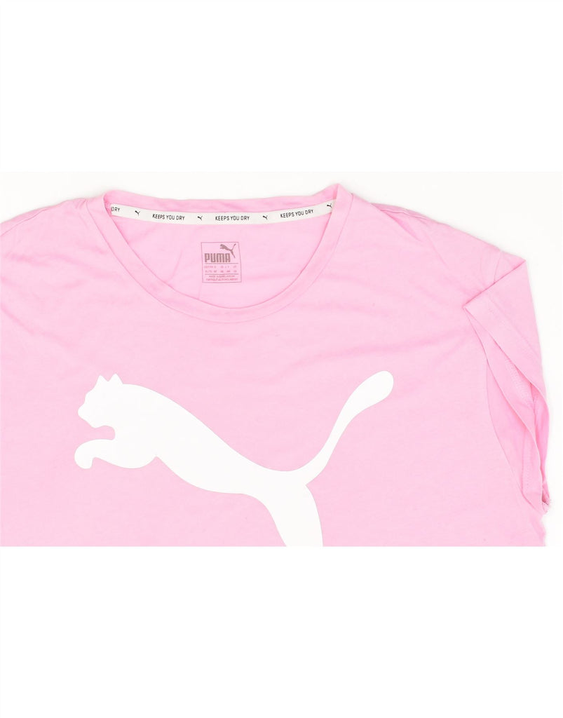 PUMA Womens Graphic T-Shirt Top UK 16 Large Pink | Vintage Puma | Thrift | Second-Hand Puma | Used Clothing | Messina Hembry 