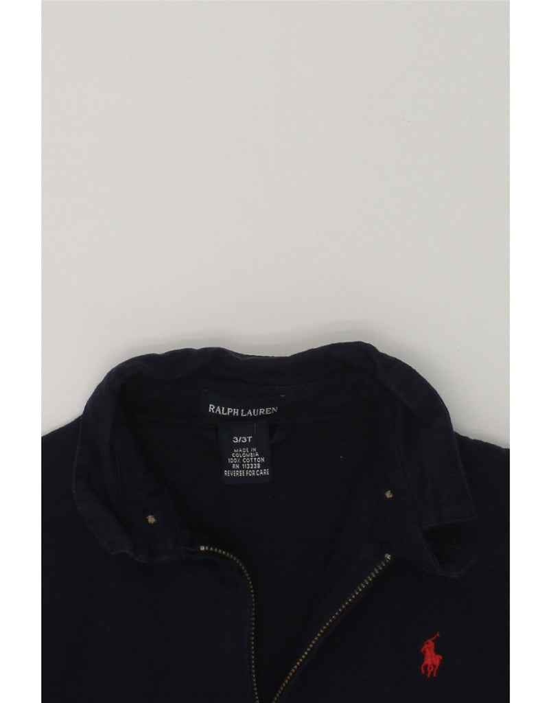 POLO RALPH LAUREN Boys Bomber Jacket 2-3 Years Navy Blue Cotton | Vintage Polo Ralph Lauren | Thrift | Second-Hand Polo Ralph Lauren | Used Clothing | Messina Hembry 