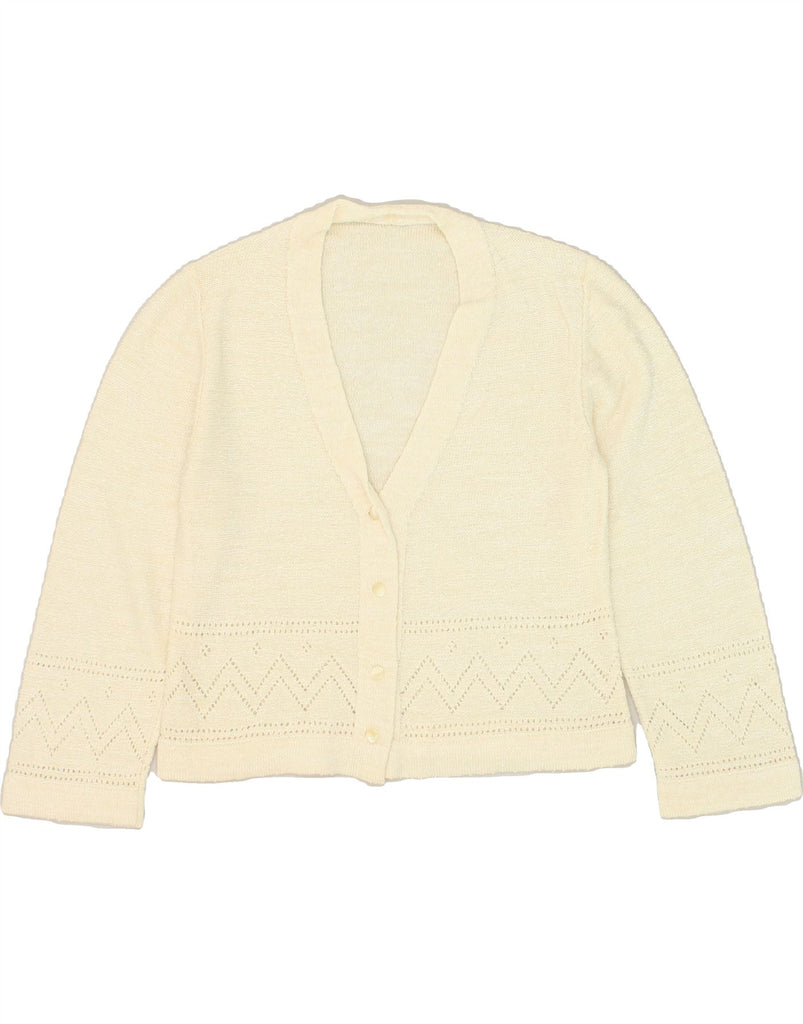 VINTAGE Girls Cardigan Sweater 8-9 Years White | Vintage Vintage | Thrift | Second-Hand Vintage | Used Clothing | Messina Hembry 