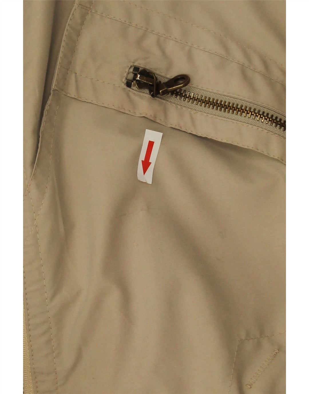 Vintage Womens Rain Jacket UK 18 XL Beige Colourblock Polyester