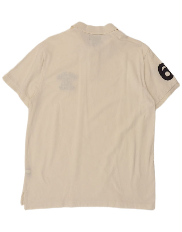 Polo Ralph Lauren Mens Graphic Shirt Large Off White Cotton