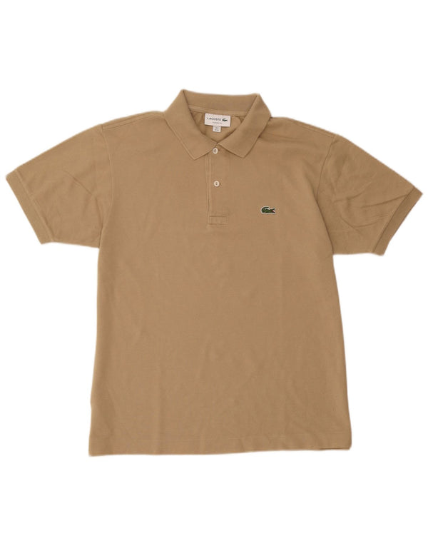 Lacoste Mens Classic Fit Polo Shirt Size 4 Medium Beige Cotton