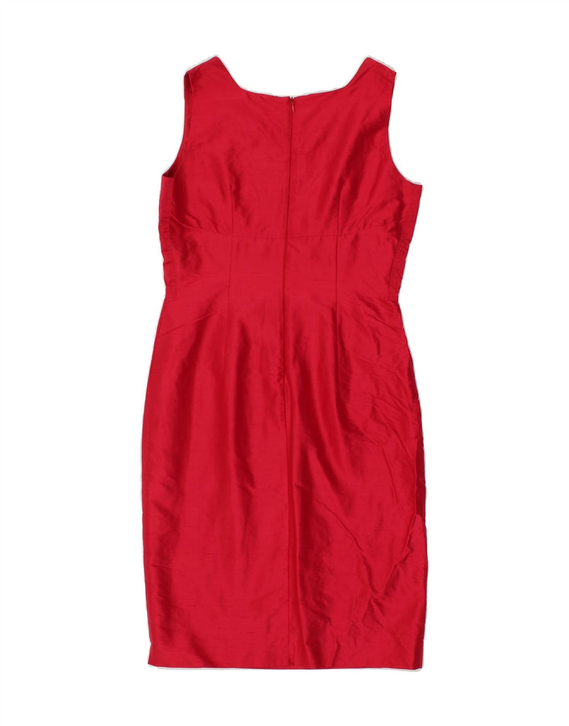 MARELLA Womens Sleeveless Sheath Dress UK 10 Small Red Silk | Vintage Marella | Thrift | Second-Hand Marella | Used Clothing | Messina Hembry 