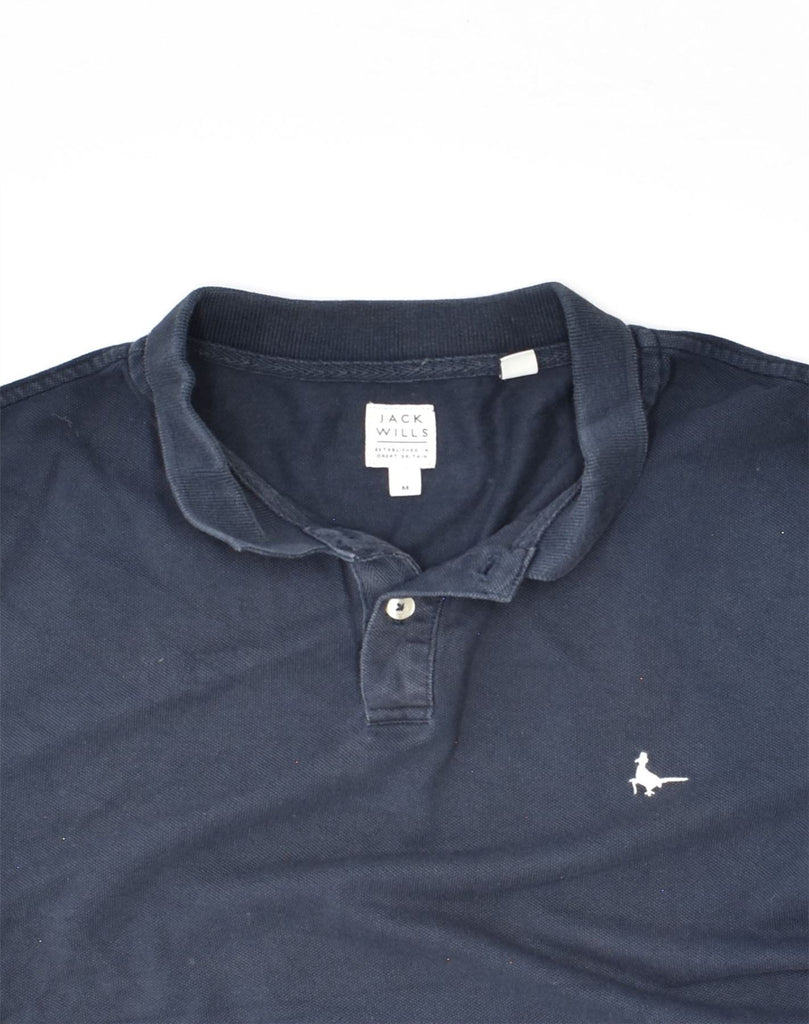 JACK WILLS Mens Polo Shirt Medium Navy Blue Cotton | Vintage Jack Wills | Thrift | Second-Hand Jack Wills | Used Clothing | Messina Hembry 