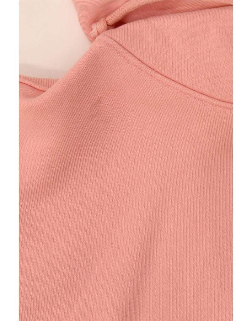 TOMMY HILFIGER Womens Oversized Graphic Hoodie Jumper UK 6 XS Pink Cotton Vintage Tommy Hilfiger and Second-Hand Tommy Hilfiger from Messina Hembry 