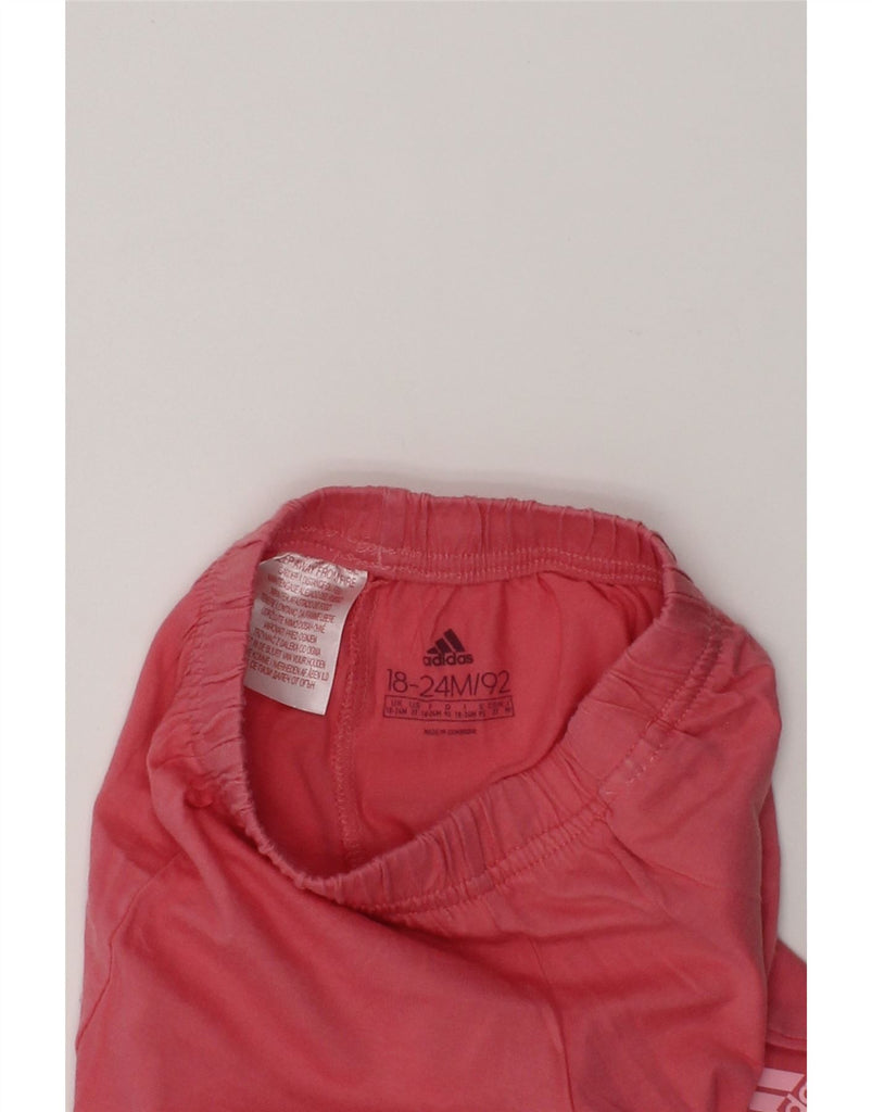 ADIDAS Baby Girls Sport Shorts 18-24 Months Red Cotton | Vintage Adidas | Thrift | Second-Hand Adidas | Used Clothing | Messina Hembry 