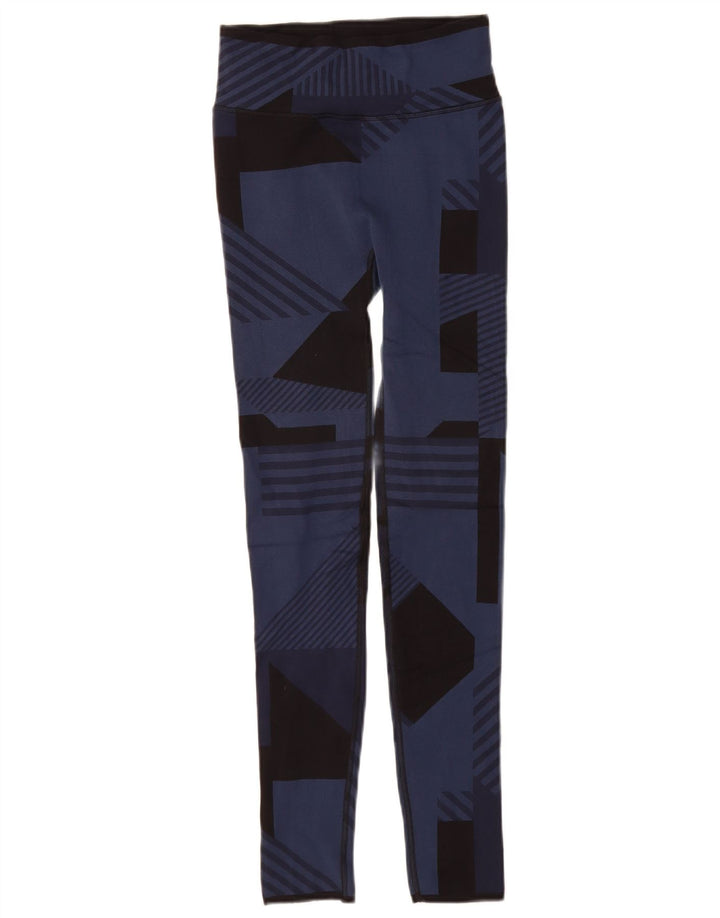 Sweaty Betty Womens Leggings UK 8 Small Navy Blue Geometric Polyamide