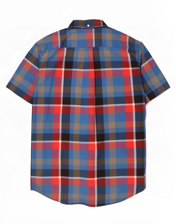 Levi's Mens Short Sleeve Slim Fit Shirt Large Multicoloured Plaid Cotton